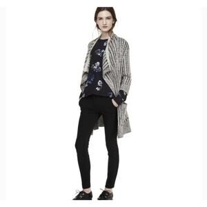 Thakoon Design Nation Cardigan Variegated Drape Waterfall Open Sweater Size XL